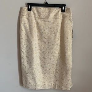 Gold Cream Solaris Pencil Skirt NWT